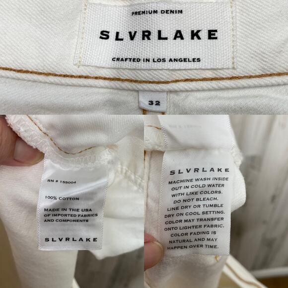 NWT SLVRLAKE London Short Natural White Relaxed High Rise Jorts Coastal Size 32 - Picture 6 of 7